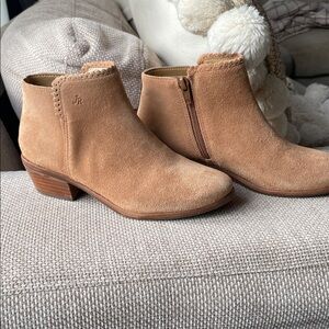 Jack Rogers Bailee Tan Suede Ankle Booties